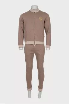 Men's suit with signature embroidery