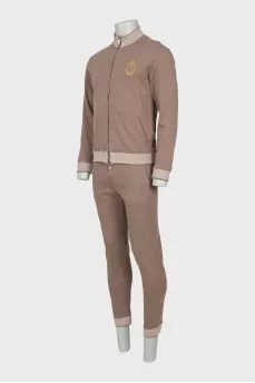 Men's suit with signature embroidery