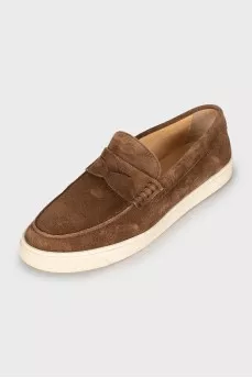 Men's Brown Suede Loafers