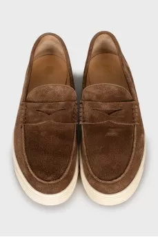 Men's Brown Suede Loafers