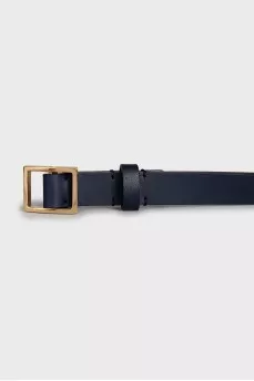 Double blue leather belt