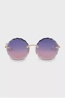Sunglasses with purple pink lenses