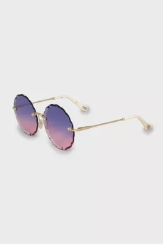 Sunglasses with purple pink lenses