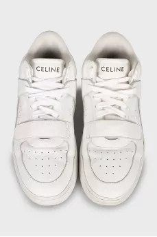 High-top leather sneakers