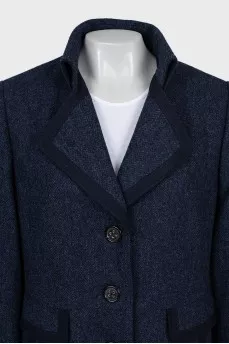 Blue wool coat