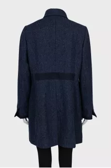 Blue wool coat