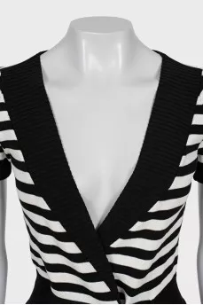 Striped T-shirt with ties
