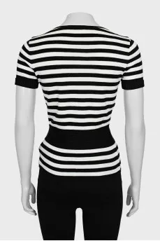 Striped T-shirt with ties