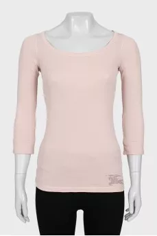 Pink long sleeve slim fit