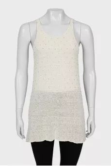 White dress with silver decor