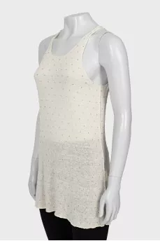 White dress with silver decor