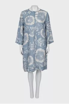 Blue dress with floral print
