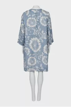 Blue dress with floral print