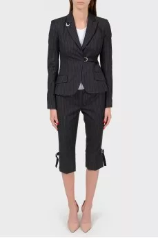 Suit with striped breeches