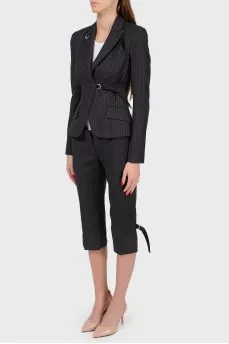 Suit with striped breeches