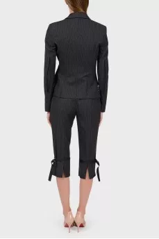 Suit with striped breeches