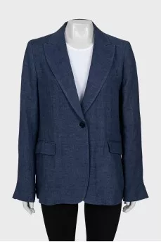 Blue button down jacket