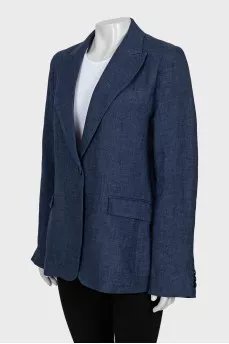 Blue button down jacket