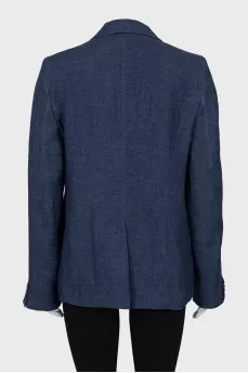 Blue button down jacket