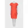 Orange linen and silk dress