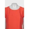 Orange linen and silk dress