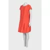 Orange linen and silk dress