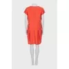 Orange linen and silk dress