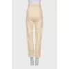 Skinny jeans with raised seam