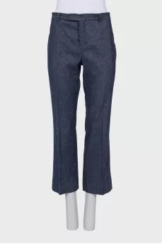 Cropped trousers in blue
