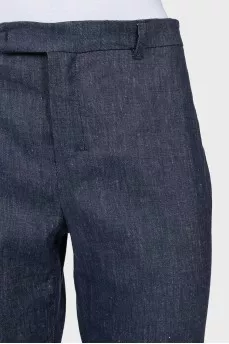 Cropped trousers in blue