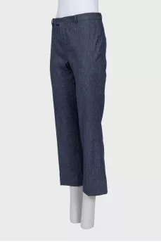 Cropped trousers in blue
