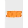 Textile orange belt with tag