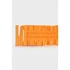 Textile orange belt with tag