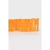Textile orange belt with tag