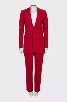 Red suit with trousers