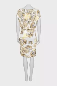 White Printed Sleeveless Dress