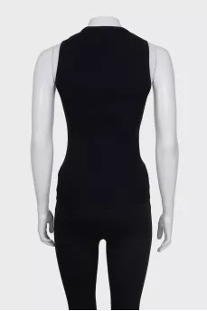 Black ribbed top
