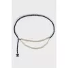 Double belt with brand logo