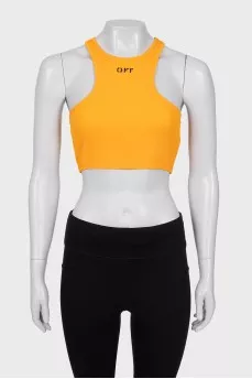 Orange Ribbed Top