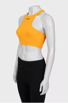 Orange Ribbed Top