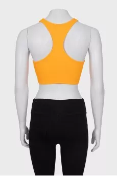 Orange Ribbed Top
