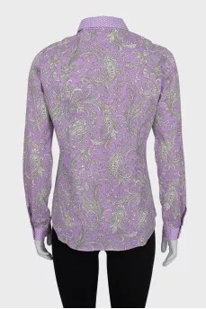 Purple printed shirt