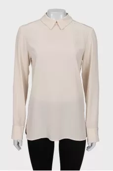 Beige silk blouse