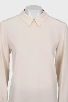Beige silk blouse