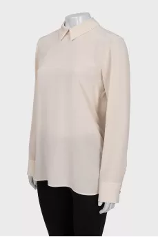 Beige silk blouse