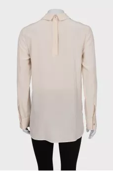 Beige silk blouse