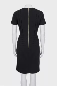 Black V-neck dress
