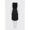 Black V-Neck Midi Dress