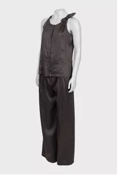 Brown striped suit
