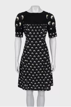 Black Print Dress